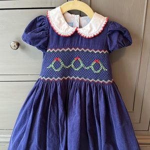 Anavini Smocked Wreath Dress